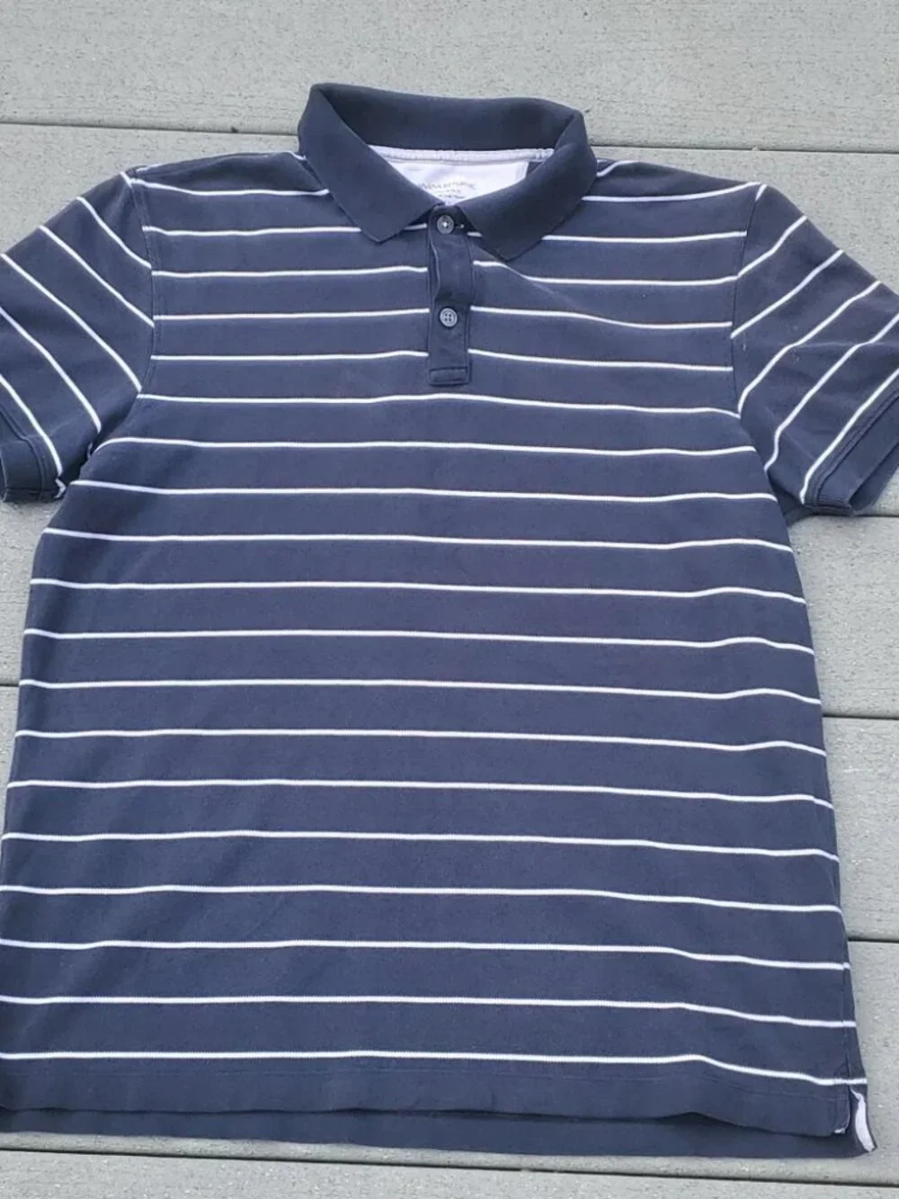 Banana Republic Striped Fitted Polo Shirt